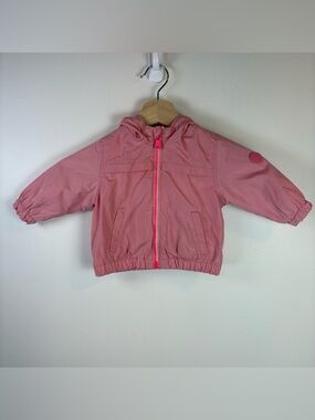 Zara Baby Girl Pink Rain Wind Spring Fall Jacket, lined Size 3-6 Months outdoor